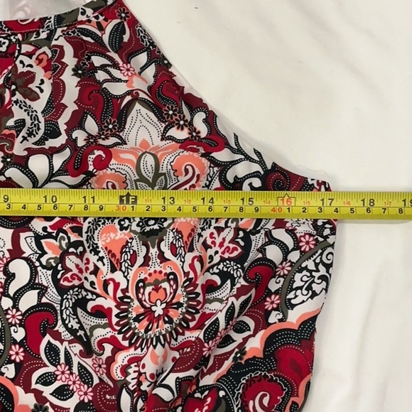 Banana Republic Red Floral Halter-Style Dress - Picture 8 of 10